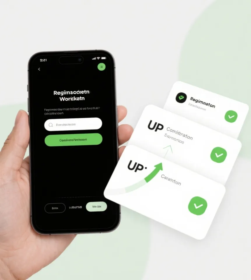 六合环球科技移动端注册充值流程示意图